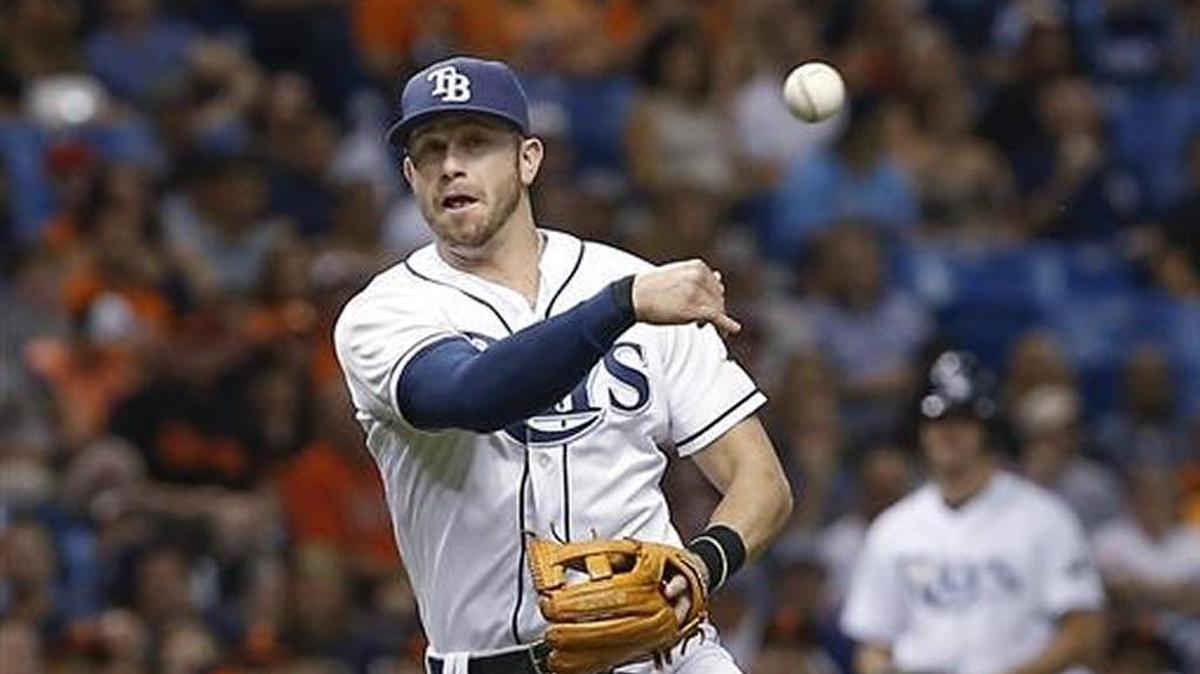 Tampa Bay third baseman Evan Longoria was traded Wednesday to the Giants.
