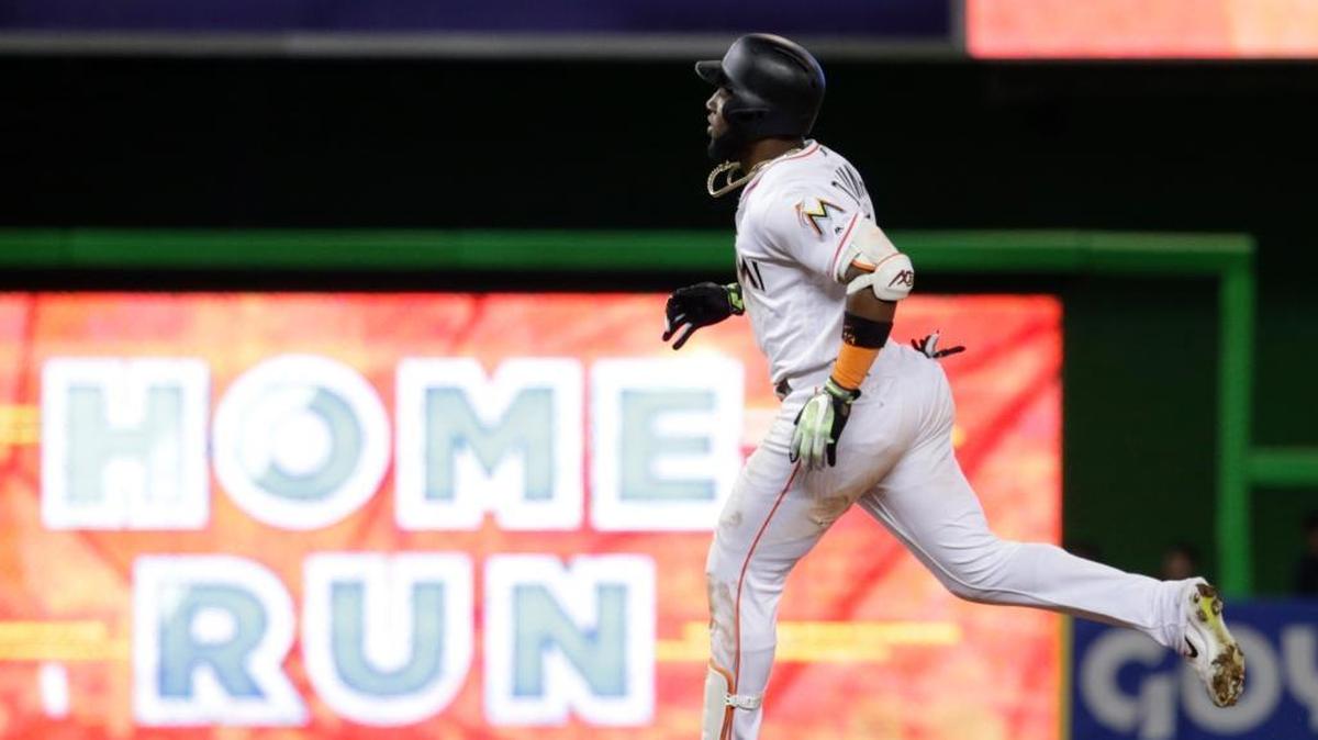 Miami Marlins' Marcell Ozuna runs the bases after hitting a solo home run last season. The Cardinals acquired Ozuna in a Dec. 13 trade. St. Louis avoided an arbitration hearing this winter by reaching an agreement with Ozuna.