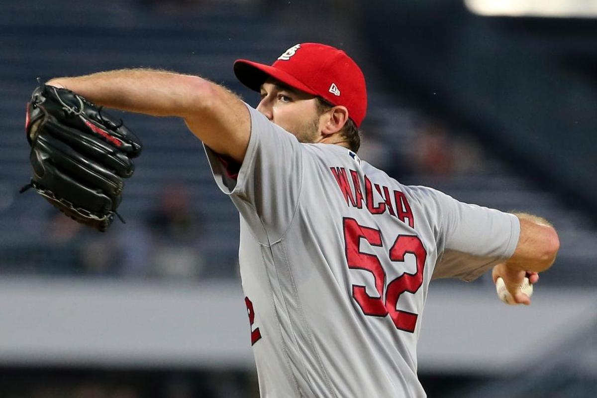 St. Louis Cardinals starter Michael Wacha pitches to the Pittsburgh Pirates during the first inning of a baseball game, Friday, Sept. 22, 2017, in Pittsburgh.