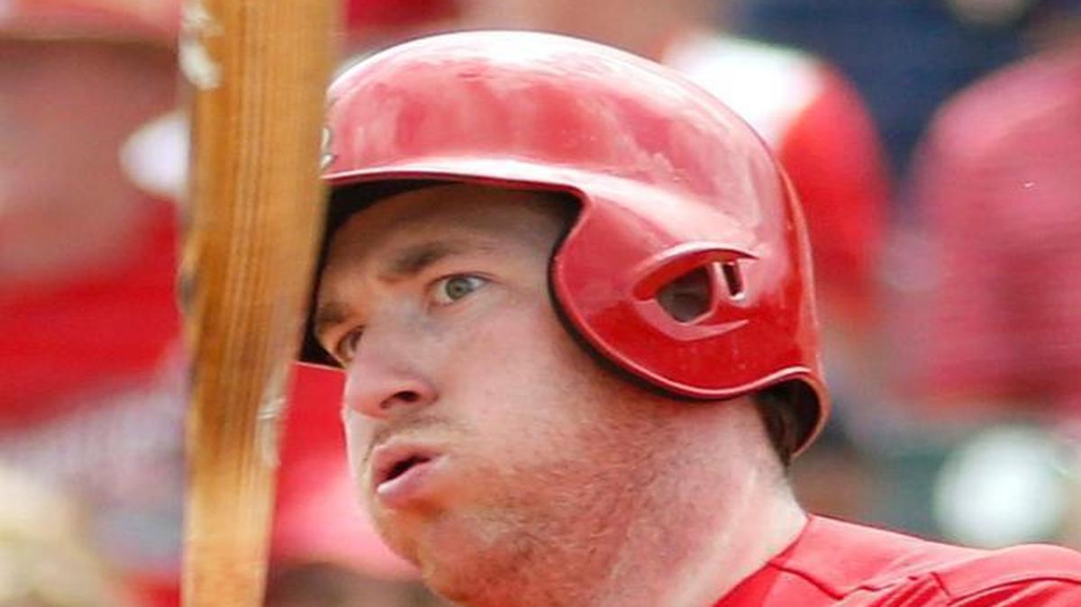 Jedd Gyorko takes a swing during spring training in Jupiter, Fla. He figures to be the Cardinals’ top backup on the middle infield this season.