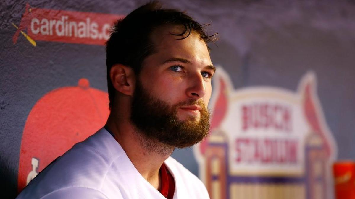 Michael Wacha looks on from the dugout during the third inning of the game Monday night. On Tuesday, he went on the disabled list with inflammation in his pitching shoulder.