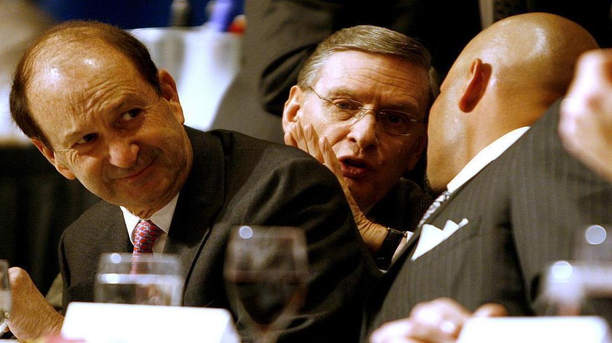 
Bill DeWitt Jr., left, with then-Baseball Commissioner Bud Selig and then-Cardinals slugger Albert Pujols at the St. Louis Baseball Writers Dinner in 2008.
