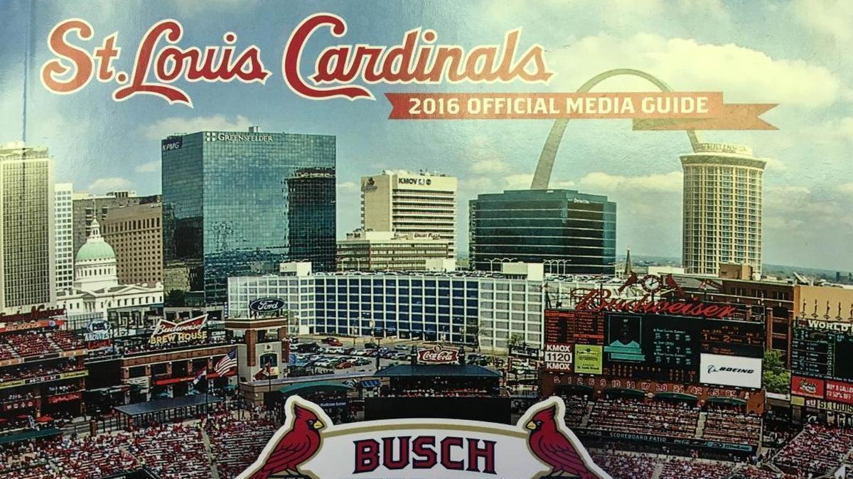 The top portion of the Cardinals 2016 media guide.