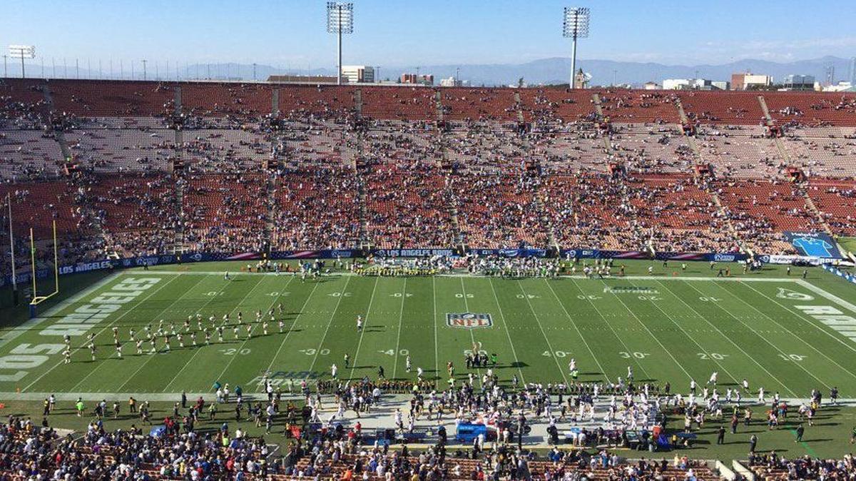 Introductions of the Rams during their season opener against the Indianapolis Colts Sunday.