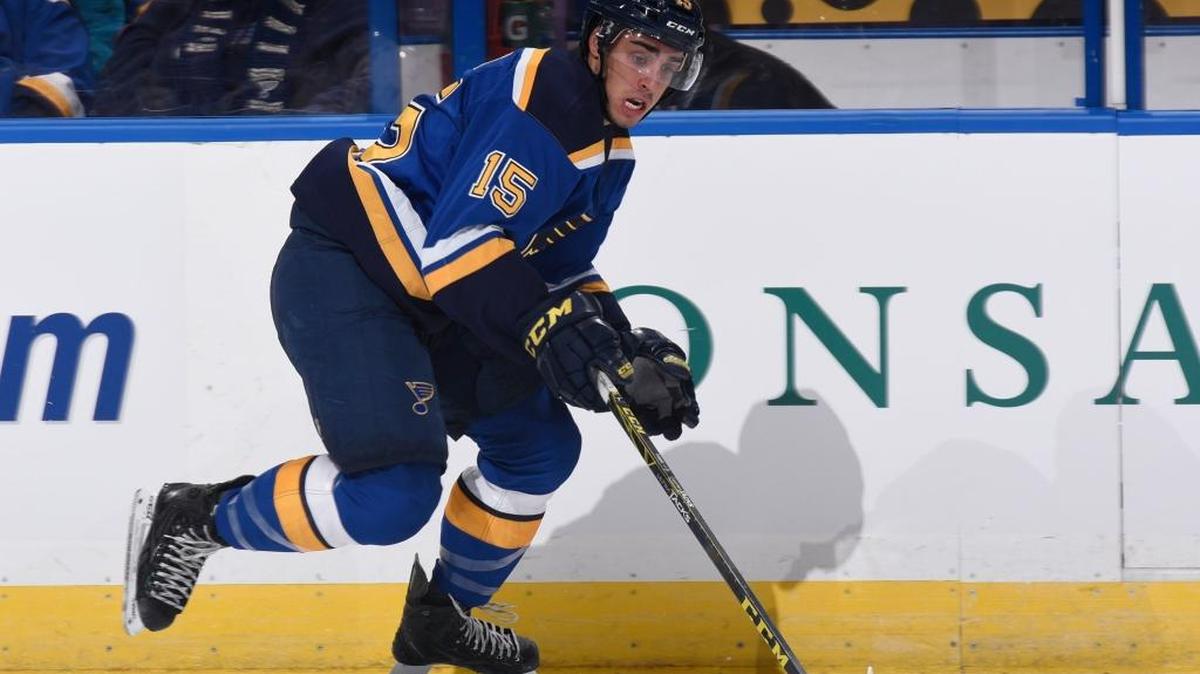 
Blues rookie Robby Fabbri collected a goal in his first NHL game Thursday
