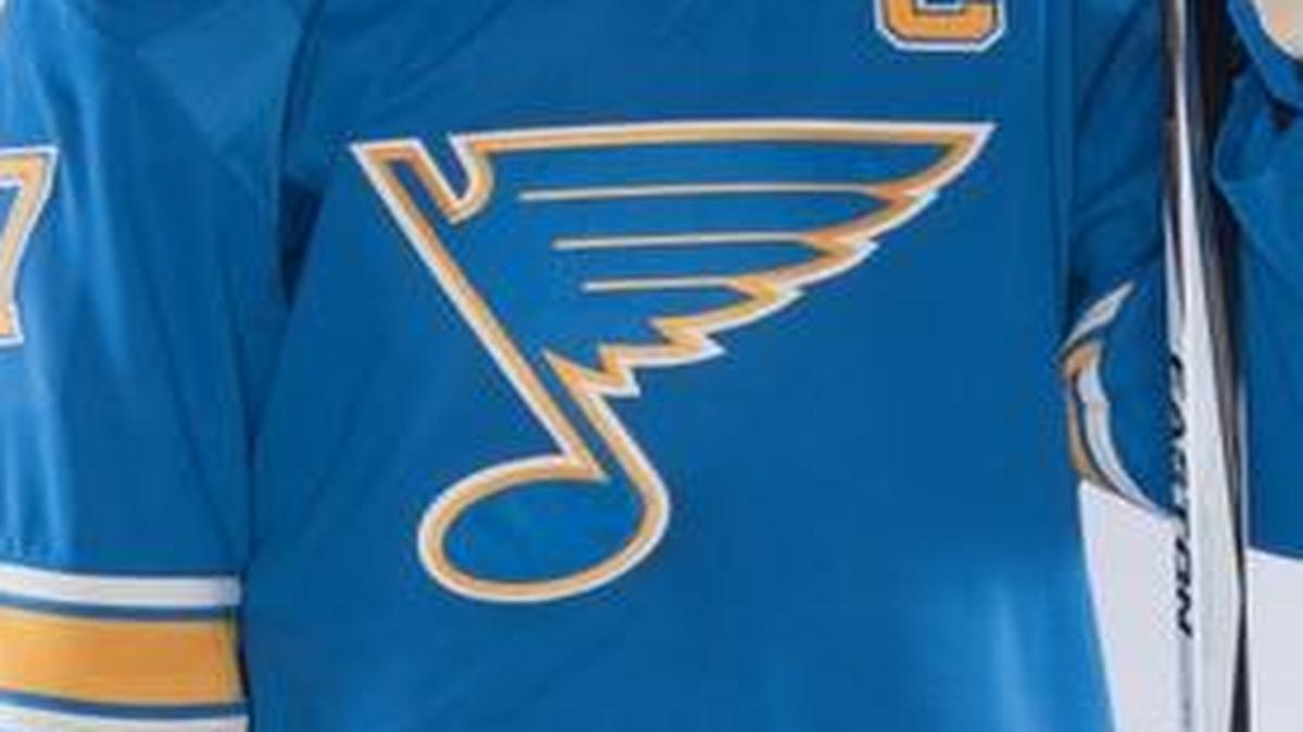 St. Louis Blues captain Alex Pietrangelo in the team’s official NHL Winter Classic they will wear in the outdoor game Jan. 2, 2017 against the Chicago Blackhawks.