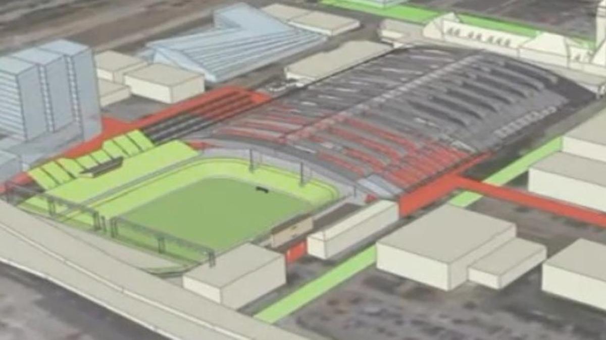 The St. Louis firm Space Architecture and Design last month released a preliminary proposal for a sunken soccer-only stadium south of Union Station.