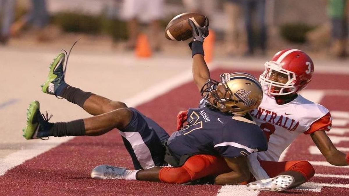 CJ Colden and the Althoff Crusaders will attempt to run their perfect record to 10-0 in the first round of the Class 4A state playoffs against Clinton.