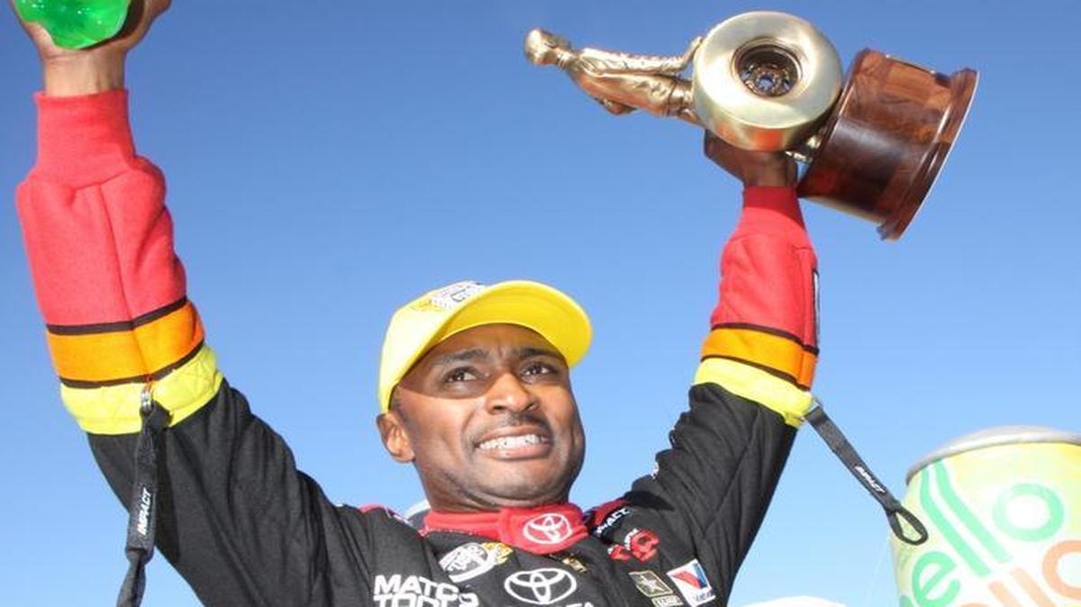 
NHRA Top Fuel driver Antron Brown will be among the top drivers at Gateway Motorsports Park this weekend
